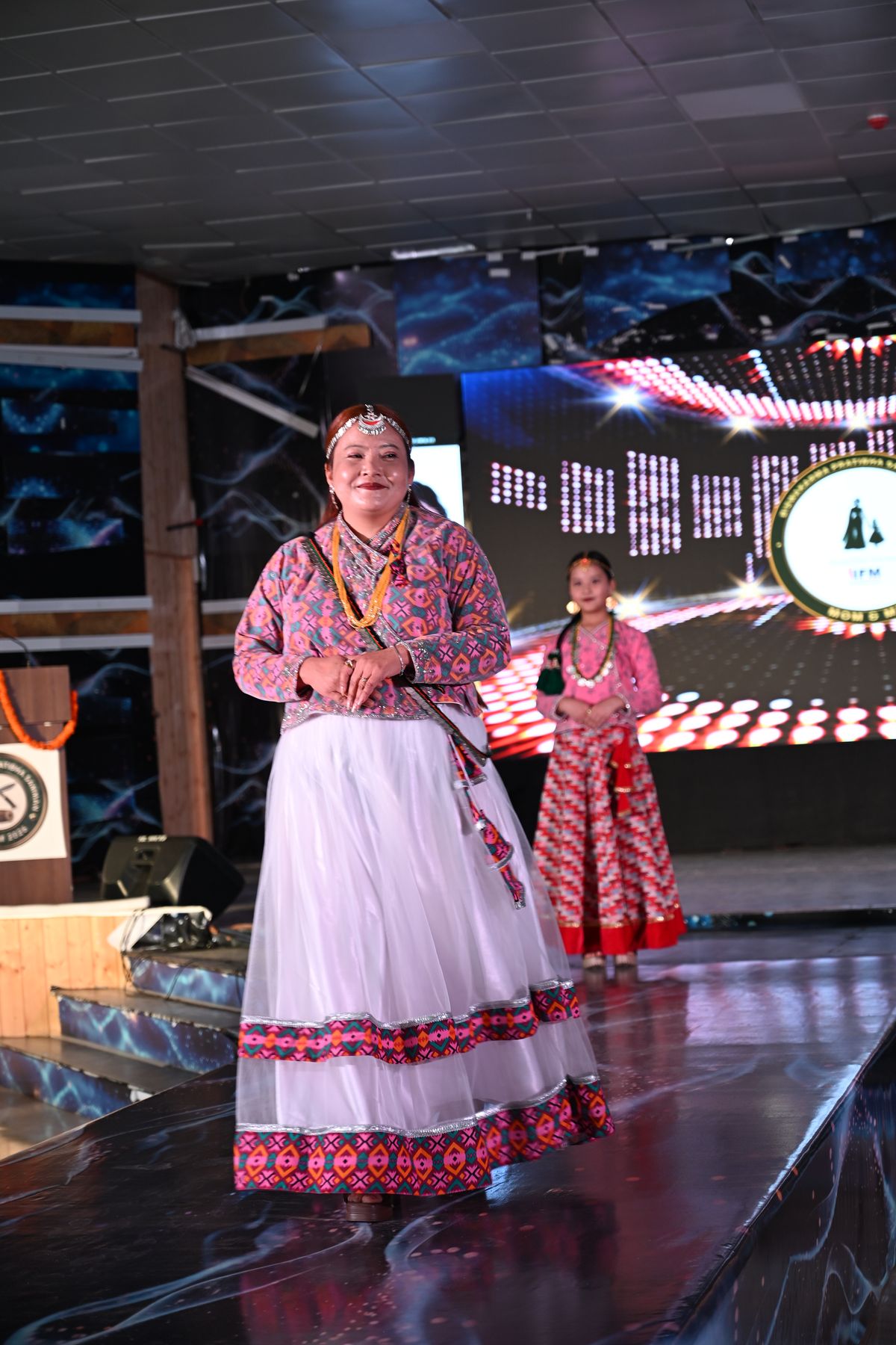 A mother and her child on the ramp