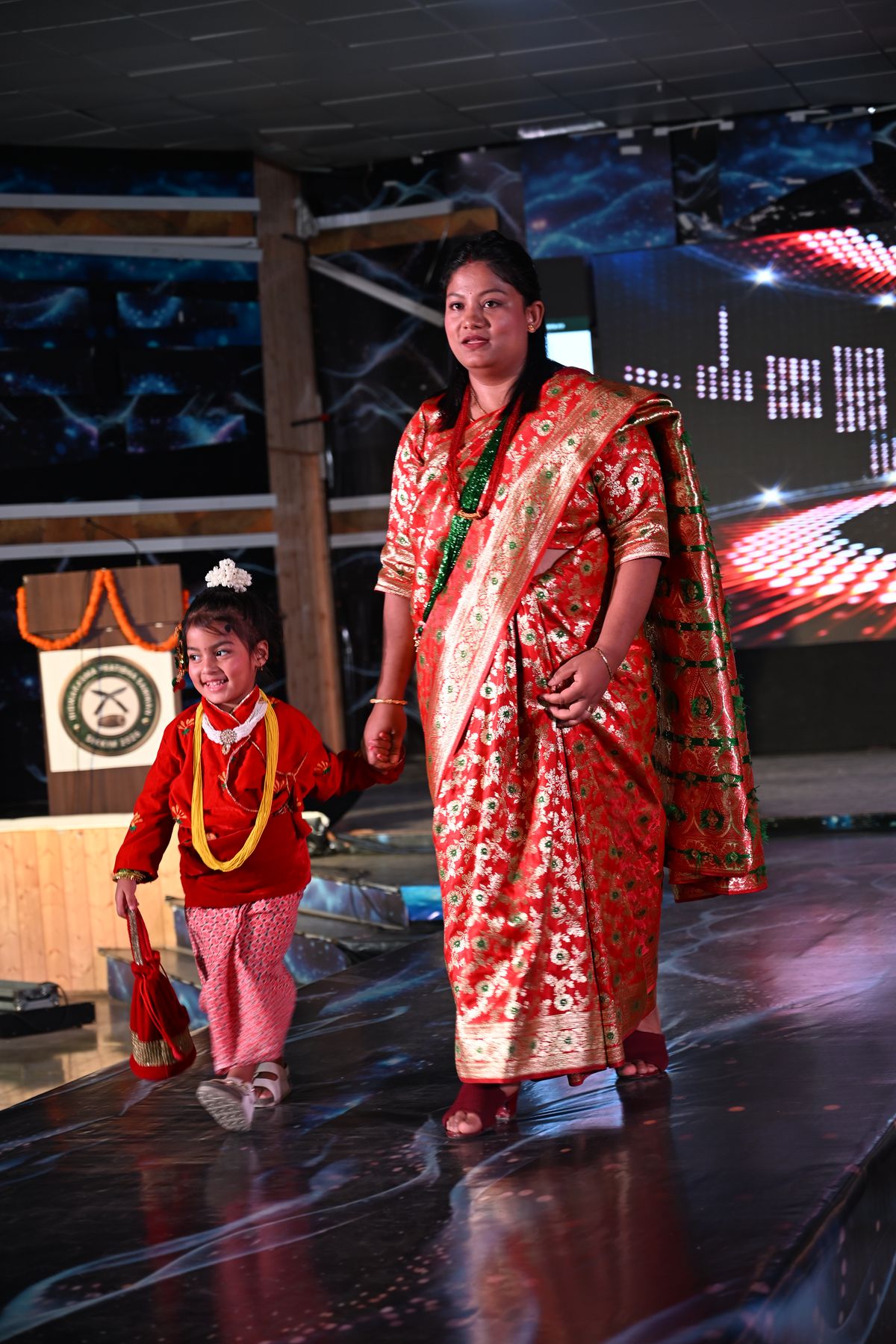 A mother and her child on the ramp