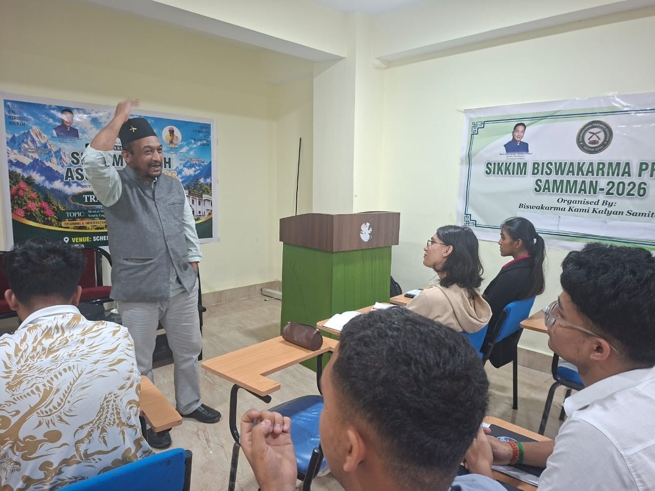 A resource person addressing the room