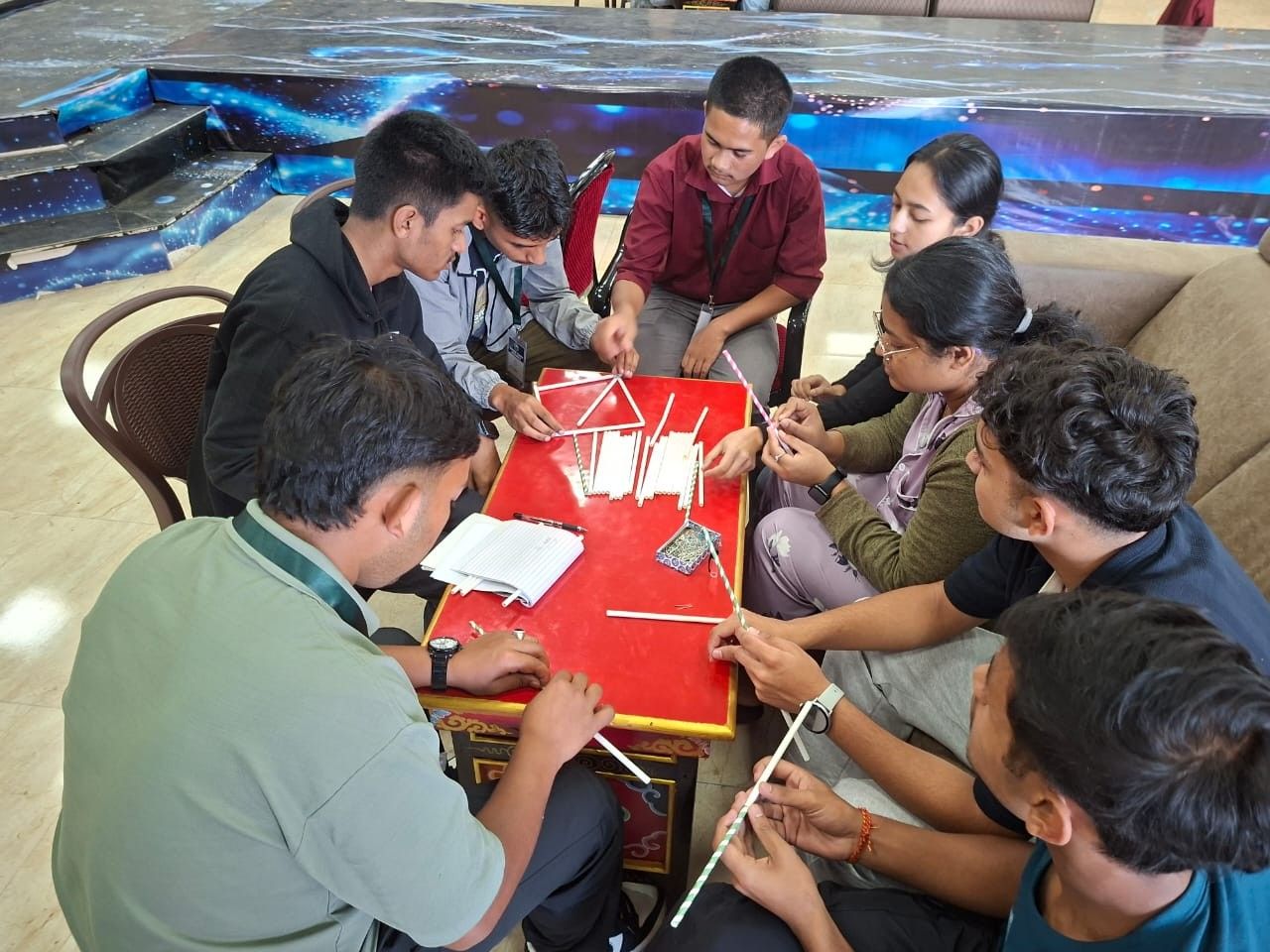 Group work at the tables