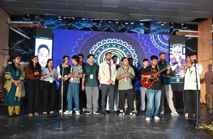A felicitation on stage